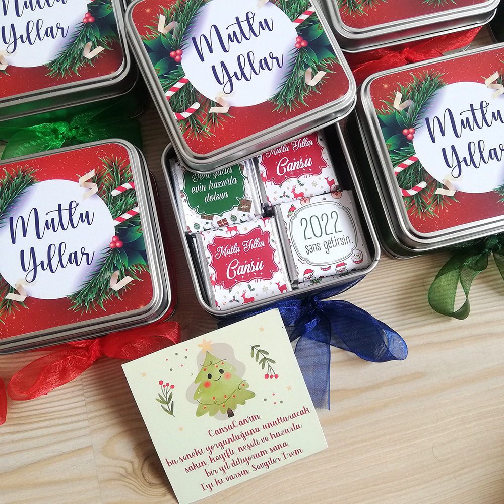 YENİ YIL HEDİYESİ CHRISTMAS GIFT YILBAŞI HEDİYE PROMOSYON BARDAK ÇİKOLATA KAHVE SÜS ÇAM AĞACI TOHUMLU KALEM